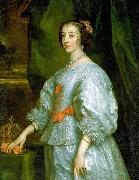 Anthony Van Dyck Princess Henrietta Maria of France, Queen consort of England. This is the first portrait of Henrietta Maria painted painting